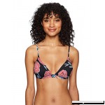 Roxy Women's Softly Love Printed Reversible Fixed Tri Bikini Top Anthracite Mexican Roses B074PCP64J